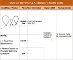 governor cable for Club Car Precedent